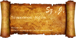 Szappanos Júlia névjegykártya