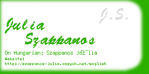 julia szappanos business card